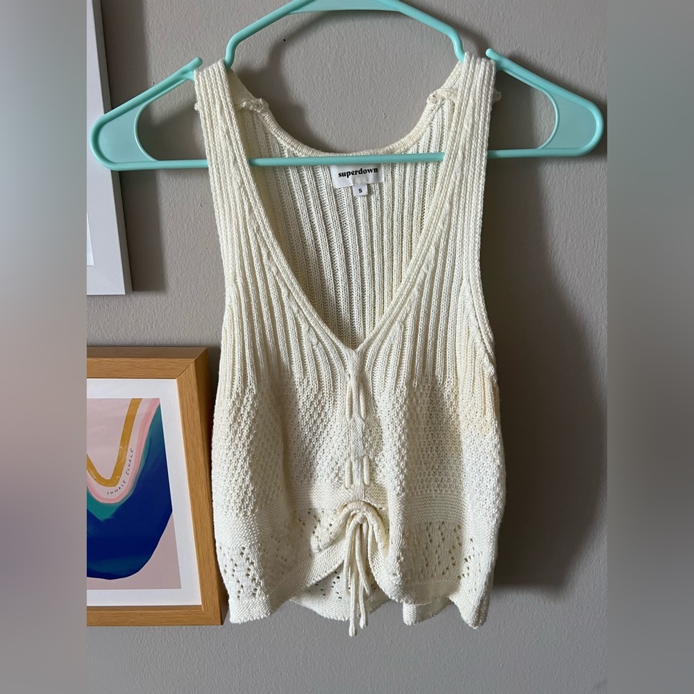 Superdown knit tank top🤍